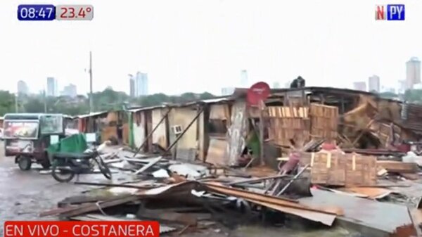 Temporal causa destrozos en Costanera de Asunción | Noticias Paraguay