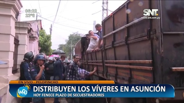 Extorsión Criminal: Distribuyen víveres en Asunción - SNT