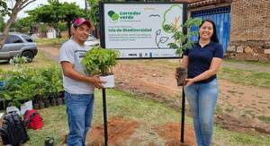 Realizaron plantación de la primera isla de biodiversidad en Villa Elisa