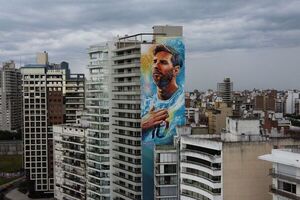 ¿Cómo es el mural de Messi en su natal Rosario?