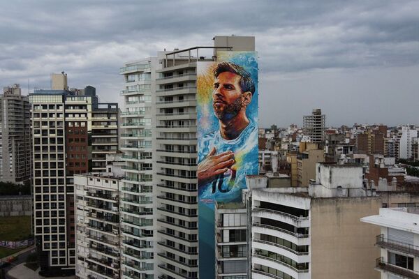 ¿Cómo es el mural de Messi en su natal Rosario?