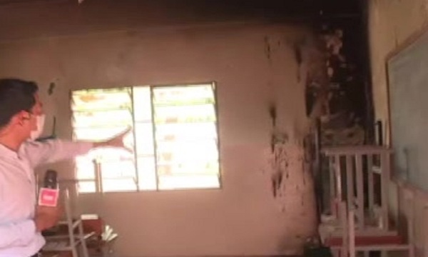 Vandalismo en escuela de Mariano Roque Alonso - SNT