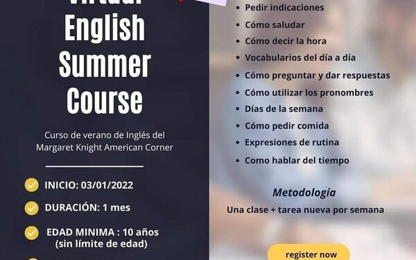 Ofrecen curso de verano virtual sobre el idioma inglés