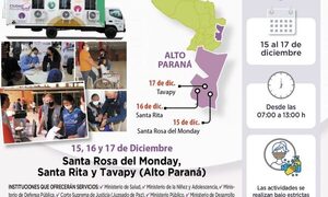 Ciudad Mujer Móvil realizará tres paradas en Alto Paraná