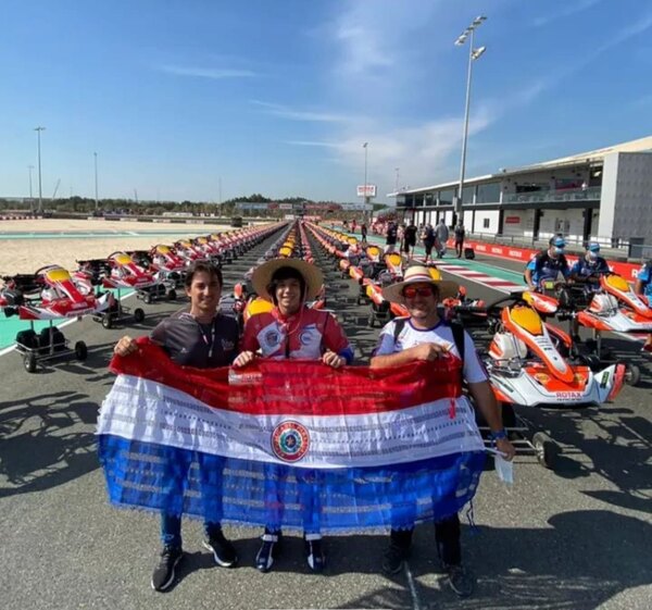 Samaniego lleva la bandera paraguaya hasta el Mundial de Karting Rotax en Bahrein