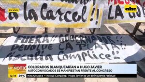 Autoconvocados se manifiestan frente al Congreso en contra de blanqueamiento a Hugo Javier - ABC Noticias - ABC Color