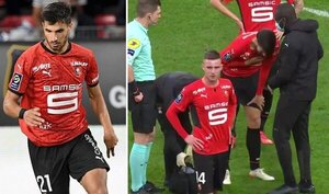 Uno más, ¿Y van…? Futbolista francés abandona el campo de juego con problemas respiratorios
