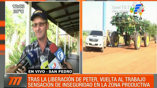 Colonos retoman actividades tras liberación de Peter Reimer