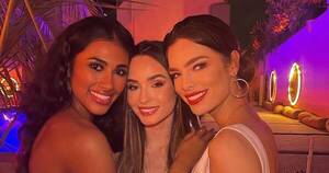 La Nación / Nadia salió a bailar y se encontró con las misses de Israel y Puerto Rico