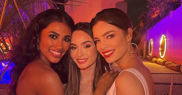 La Nación / Nadia salió a bailar y se encontró con las misses de Israel y Puerto Rico