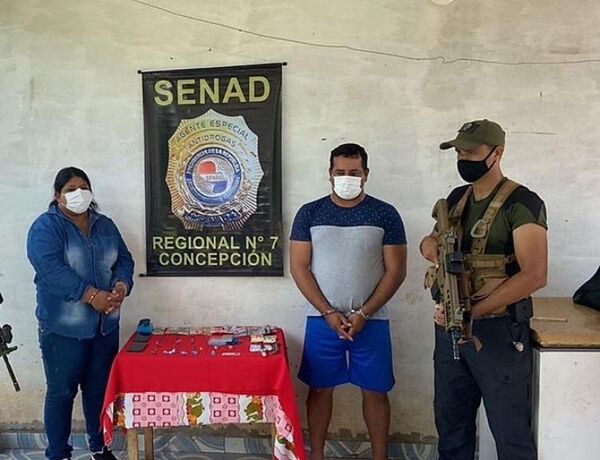 Detienen a pareja por venta de crack y cocaína en Concepción