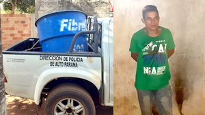 Atrapan a delincuente que robó un tanque de agua de 500 litros - La Clave