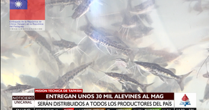 Misión Técnica de Taiwán entregó 30 mil alevines al MAG