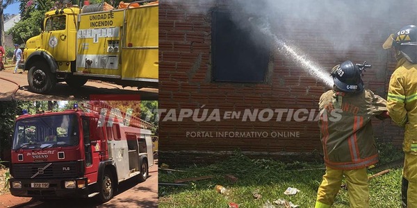 INCENDIO ESTRUCTURAL EN EL BARRIO SAN JOSÉ OBRERO DE MARÍA AUXILIADORA - Itapúa Noticias