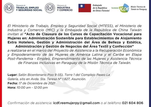 Clausura de curso de capacitación para mujeres - ADN Digital