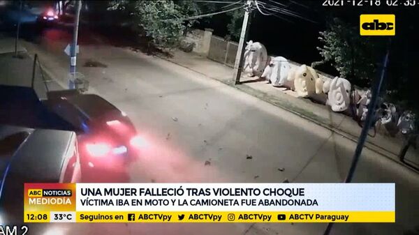 Una mujer falleció tras violento choque - ABC Noticias - ABC Color