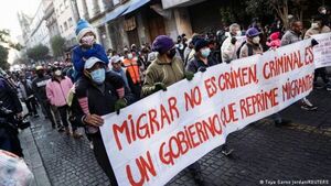 Manifestación de indocumentados en Ciudad de México
