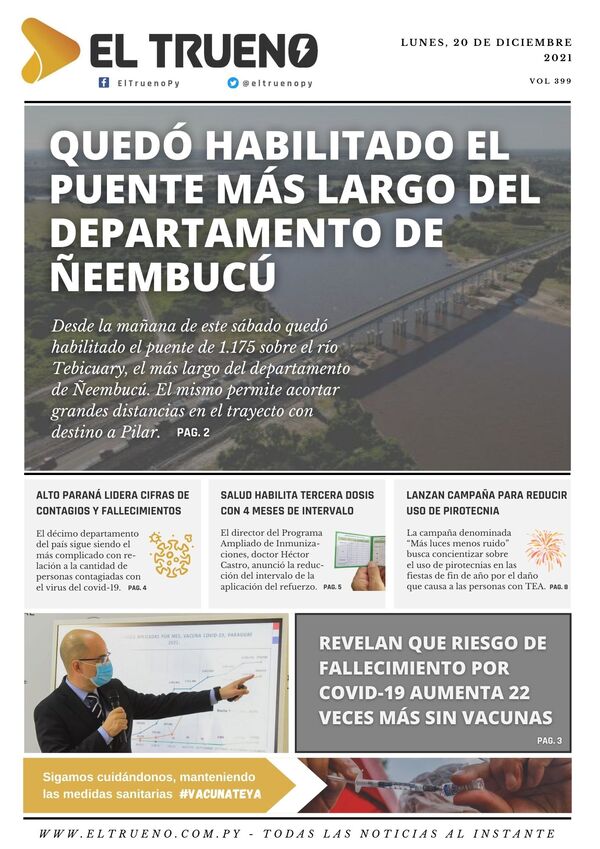 E-paper 20 de diciembre 2021 - El Trueno