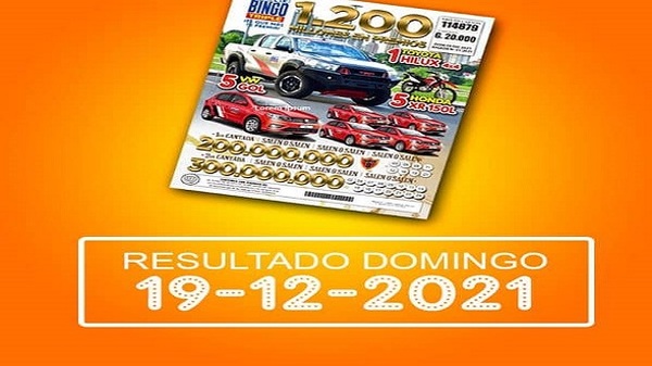 Resultado del Sorteo de Telebingo Triple 19 de Diciembre 2021 - PARAGUAYPE.COM