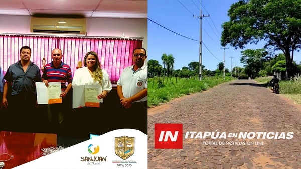 INTENDENTE DE SAN JUAN DEL PNÁ. FIRMÓ CONVENIO CON EL MOPC. - Itapúa Noticias