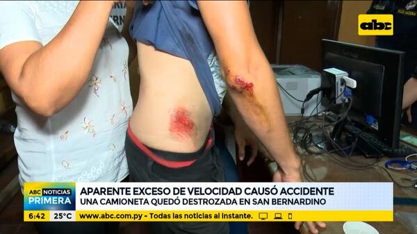 Aparente exceso de velocidad causó accidente en San Bernardino - ABC Noticias - ABC Color