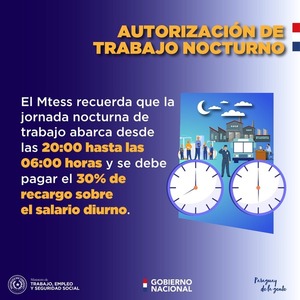 El MTESS implementa procedimiento electrónico de autorización de trabajo nocturno