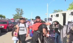 Masivo ingreso en zona de Falcón - Clorinda - SNT