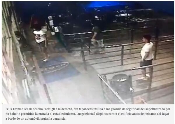 Enojado porque le impidieron entrar sin tapabocas, disparó contra un súper
