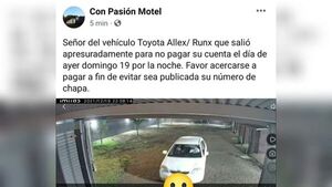 Motel escrachó a cliente por rajar del local sin pagar