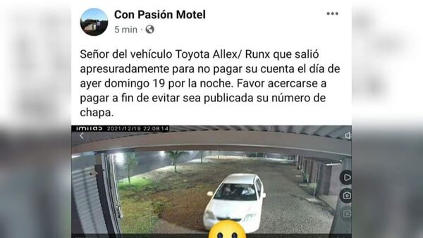 Motel escrachó a cliente por rajar del local sin pagar