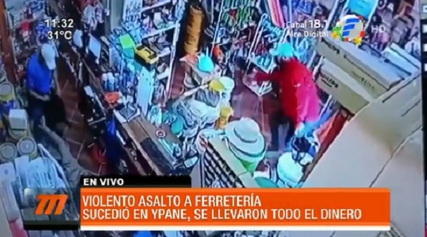 Delincuentes asaltan ferretería en Ypané y amenazan a niña