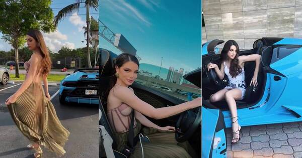 La Nación / Nadia Ferreira deslumbra al mando de un Lamborghini