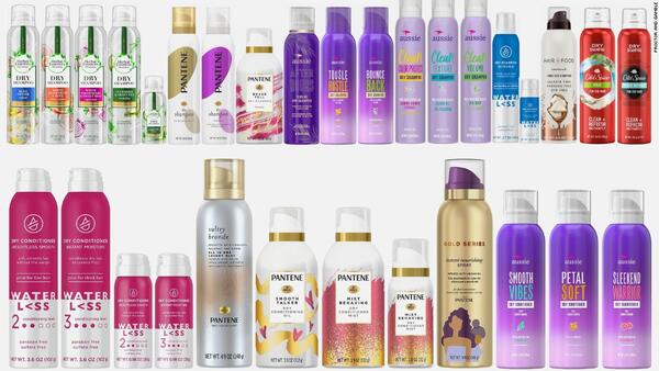 Retiran decenas de champús secos de Pantene y Herbal Essences por sustancia química que causa cáncer