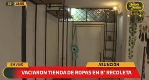 Delincuentes roban 500 prendas de conocida tienda en Asunción