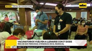 Vacunatorios vuelven a llenarse con tercera dosis - A La Gran 7-30 - ABC Color