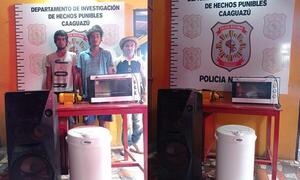 Detienen a tres hombres con objetos hurtados en Caaguazú – Prensa 5