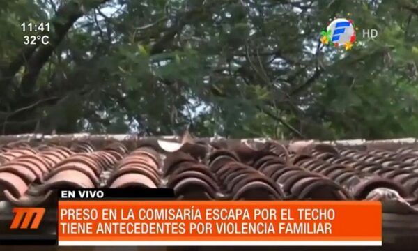 Escapó de la Comisaría por el techo | Telefuturo
