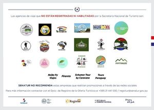 Senatur advierte sobre empresas de turismo no habilitadas ni registradas - ADN Digital