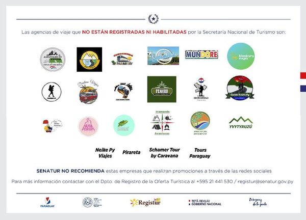 Senatur advierte sobre empresas de turismo no habilitadas ni registradas - ADN Digital