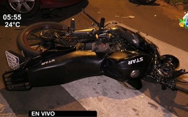 Delivery sufre graves heridas tras ser embestido por automóvil en Asunción