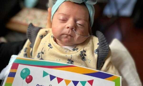 Candela, la beba que fue diagnosticada con hipoplasia de corazón izquierdo, cumple un mes de vida y recibe el alta. - OviedoPress