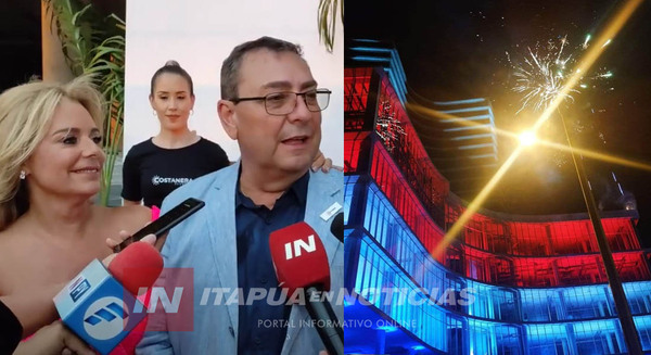 ILUMINARON EL EDIFICIO COSTANERA SHOPPING DE ENCARNACIÓN - Itapúa Noticias