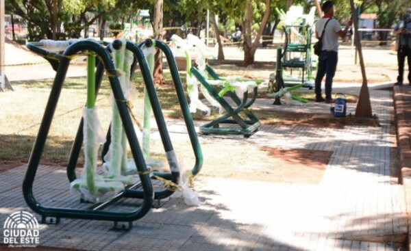 Reinaugura área gimnástica en el exaeropuerto de Ciudad del Este