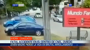 Joven madre fallece por imprudencia de automovilistas en Coronel Oviedo