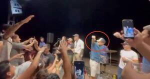 La Nación / Camacho y el gesto mientras bailaba al ritmo de “Cerro yo te amo”