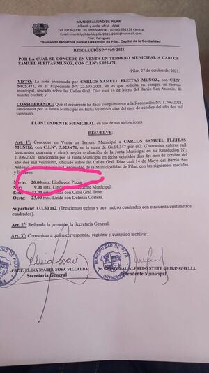 Denuncian que Municipalidad de Pilar vendió parte de una emblemática plaza - Nacionales - ABC Color