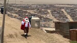 Actividad frenética de Papá Noel para dejar regalos a los niños