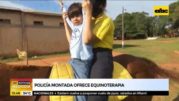 Policía Montada ofrece servicio gratuito de “Equinoterapia” - ABC Noticias - ABC Color