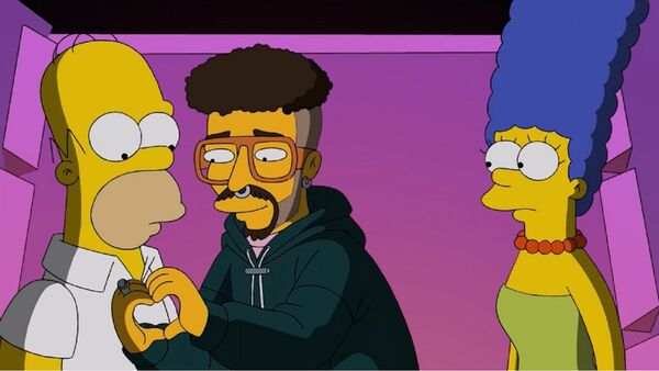 Bad Bunny entra en el universo de Los Simpson con un video especial