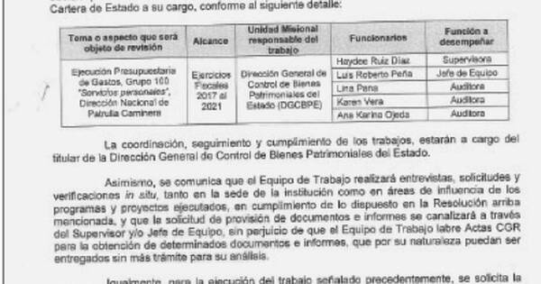 La Nación / Contraloría abre auditoría sobre manejo de personal en la Caminera
